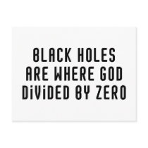 Black Holes Zero postcards
