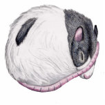 black hooded rat sleeping very large sculpture acrylic cut out