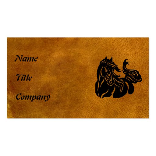 Black Horse  Customized Business Card (front side)