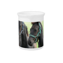 Black Horse Design Pitcher