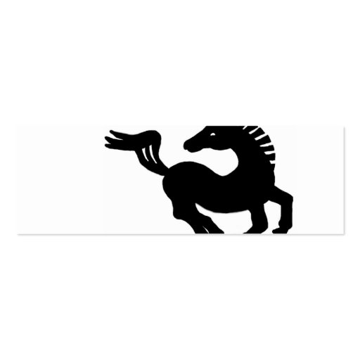 Black horse galloping business cards
