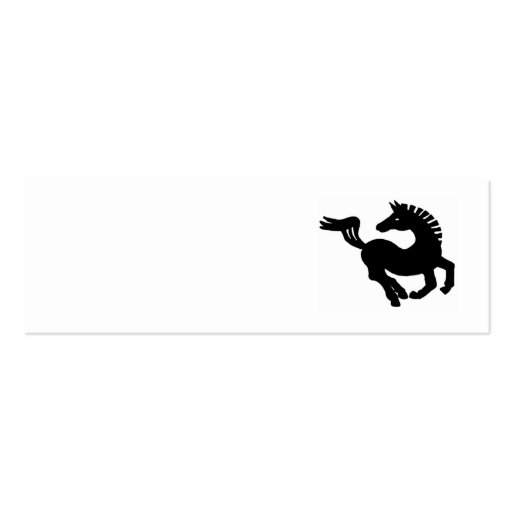 Black horse galloping business cards (back side)