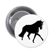 black horse icon pinback buttons