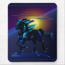 Black Horse Mousepad by Lotacats Black Horse Mousepad