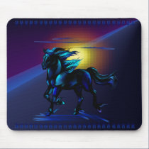 Black Horse Mousepad by Lotacats Black Horse Mousepad