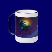 Black Horse Mug by Lotacats Black Horse Mug