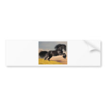 black horse on desert bumper sticker