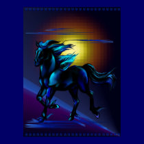 Black Horse Print by Lotacats Black Horse Print