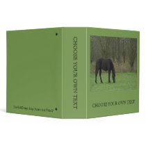 Black Horse standing 3 Ring Binder