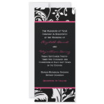 Black & Hot Pink Contemporary Skinny Invitation