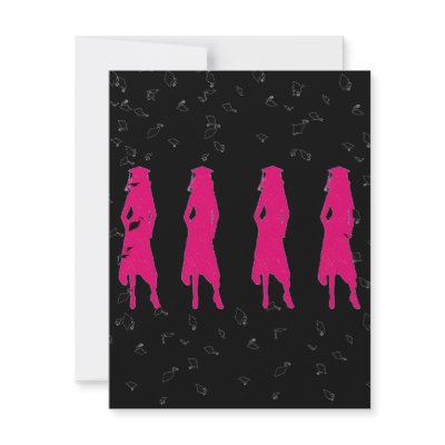 Black & Hot Pink Graduation Party Personalized Invite by BlayzeInk