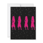 Black & Hot Pink Graduation Party Personalized Invite