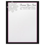 Black &amp; Hot Pink with Acrylic Flower Letterhead