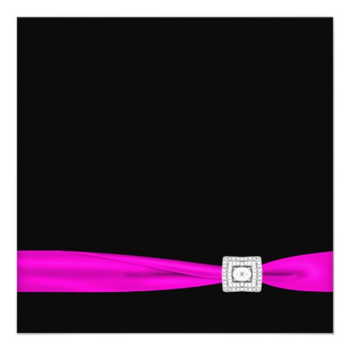 Black Hot PinkParty Invitation Template