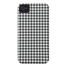 Black Houndstooth iPhone 4 Cover