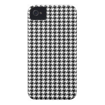 Black Houndstooth iPhone 4 Covers
