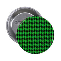 Black Houndstooth on Green Buttons