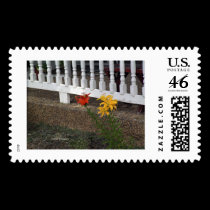black house flowers postage
