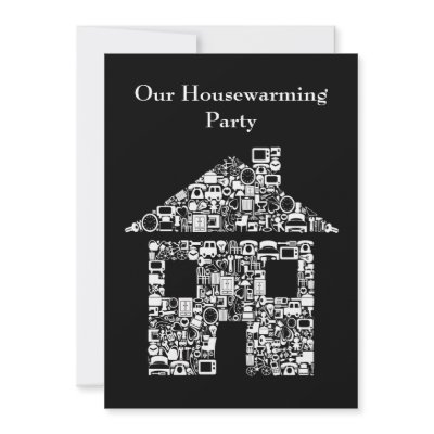 Black House Home Housewarming Party Invitation by Pip_Gerard