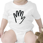 black human hand baby creeper