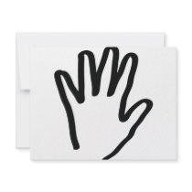 black human hand invitations