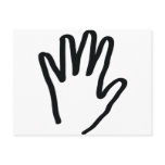 black human hand postcard
