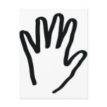 black human hand post cards