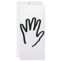 black human hand rack card template