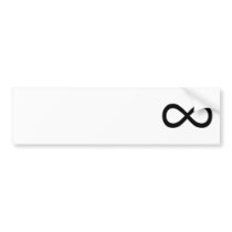 Black Infinity Symbol Bumper Sticker