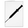 black injection nurse doctor design greeting card