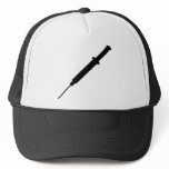 black injection nurse doctor design trucker hats