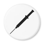 black injection nurse doctor design refrigerator magnets