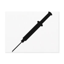 black injection nurse doctor design postcards