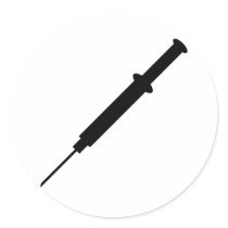 black injection nurse doctor design stickers