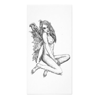 black ink faery  1 photo card by dirt2ski