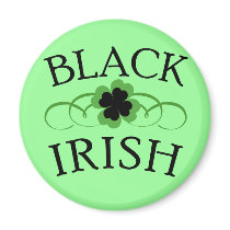 Black Irish Tshirt for St. Patrick's Day Fridge Magnets
