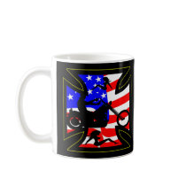 Black Iron Cross Flag Chopper Girls mugs