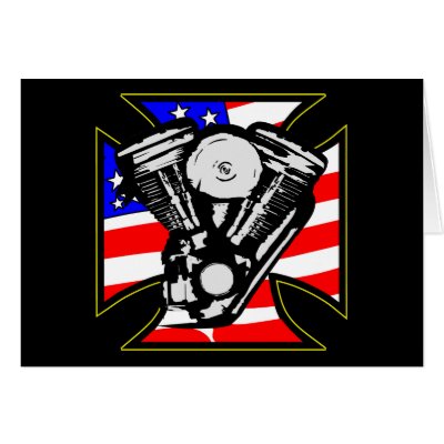 Black Iron Cross Flag Hd Mc 2 Greeting Cards by WhiteTiger_LLC