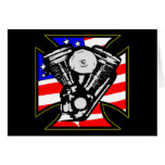 Black Iron Cross Flag Hd Mc 2 Greeting Cards