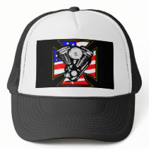 Black Iron Cross Flag Hd Mc 2 Mesh Hats
