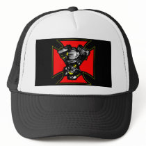 Black Iron Cross Hd Mc Engine Trucker Hats