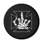 Black Iron Cross Middle Finger magnets