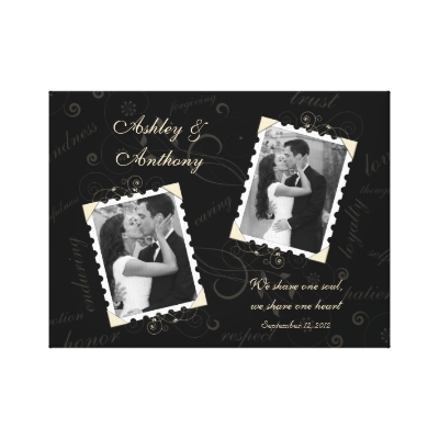 Black Ivory Wedding Photo Wrapped Canvas Print by wasootch Black Ivory Wedding Photo Wrapped Canvas Print by wasootch