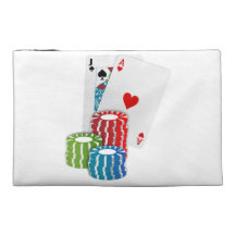 Black Jack Cards With Poker Chips Travel Accessories Bags