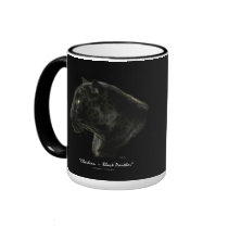 Black Jaguar Big Cat MAKE MINE BLACK! Drink Mugs