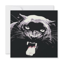 Black Jaguar Panther Invitation