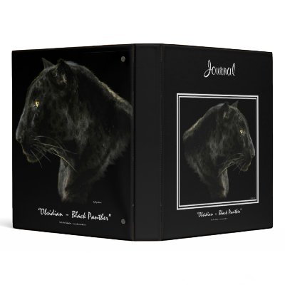 BLACK JAGUAR PANTHER Journal Binder by RavenSpiritPrints