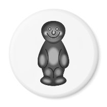 Black Jelly Baby Refrigerator Magnet