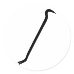 black jemmy icon round sticker
