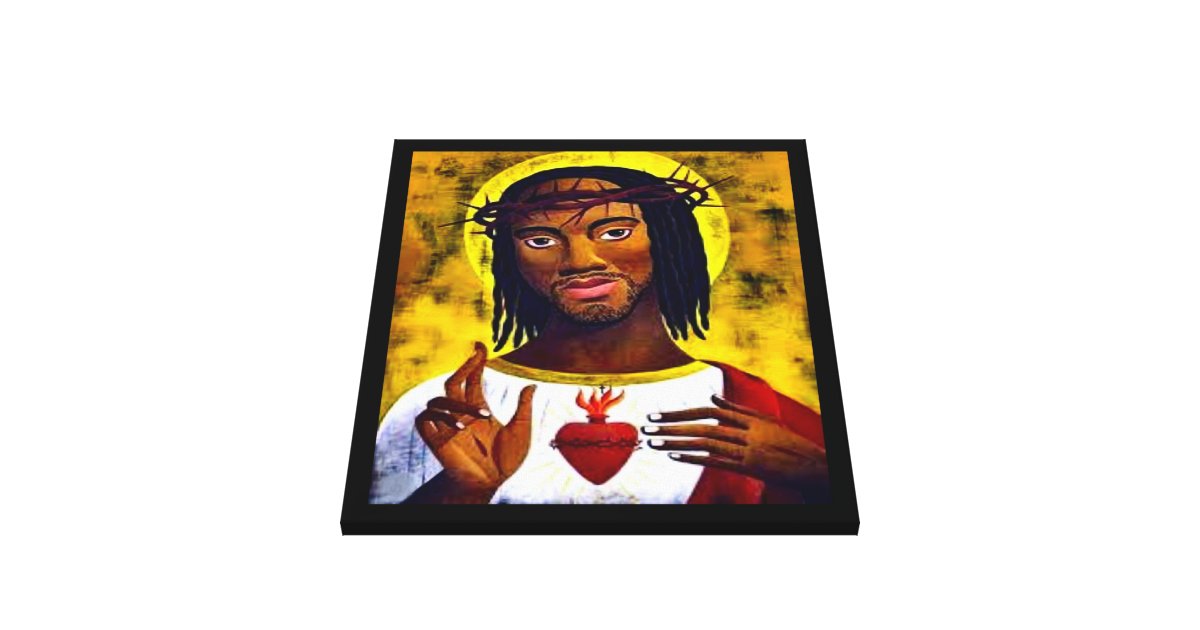 Black Jesus Canvas Print Zazzle